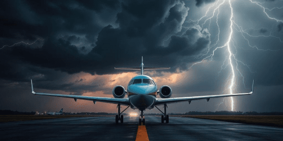 Air Charter Flight in Bad Weather Condition